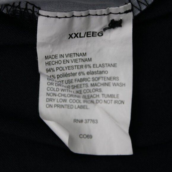 Callaway Opti-Dri Polo Shirt Mens 2XL XXL Black/Blue Polyester Stretch S/S Golf - Picture 8 of 12